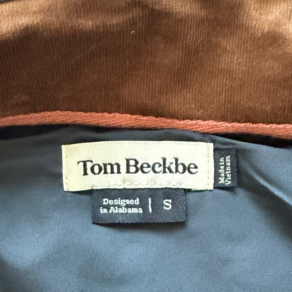 Tom Beckbe NWOT Women’s Black Quilted Vest, Brown Leather and Corduroy Accents - Picture 2 of 10